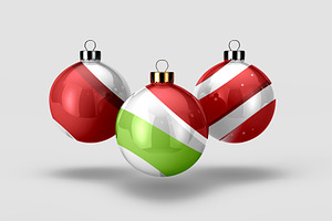 Christmas Ball Gloss Mockup - 8 View