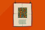 Illuminated medieval drop capitals, a Blackletter Font by kaer_shop (Thumbnail 10 of 12)