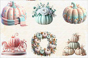 Pastel Pumpkin Sublimation Clipart B, an Illustration by SVGArt (Thumbnail 2 of 8)