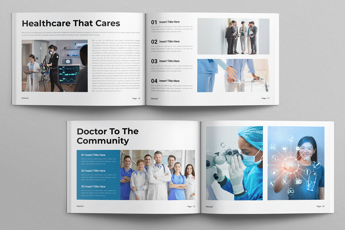 Medical Brochure Template Landscape, a Brochure Template by E-Type (Photo 5 of 7)