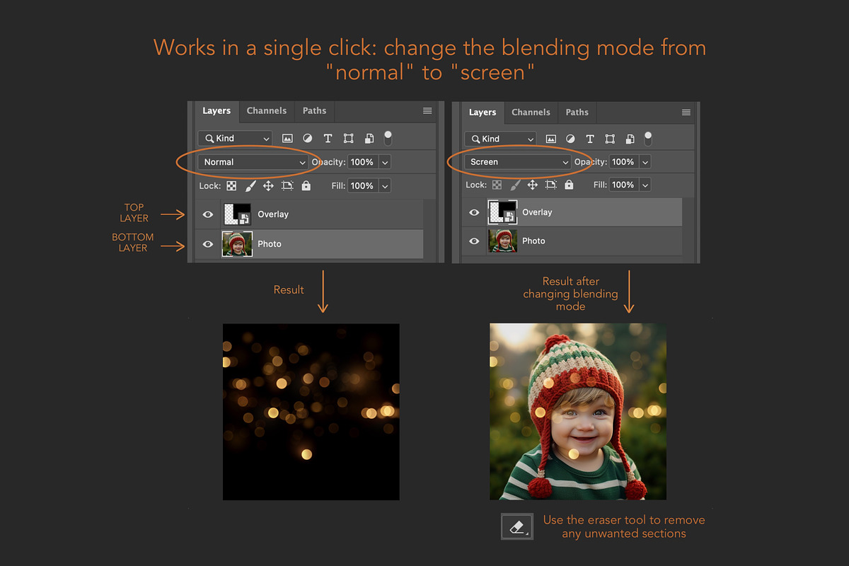 Gold Christmas Bokeh Overlays, an Object Graphic by Paper Farms (Photo 7 of 7)