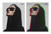 Glitch Retro Photo Effect Template, a Layer Style Add-On by DesignerCandies (Thumbnail 2 of 7)