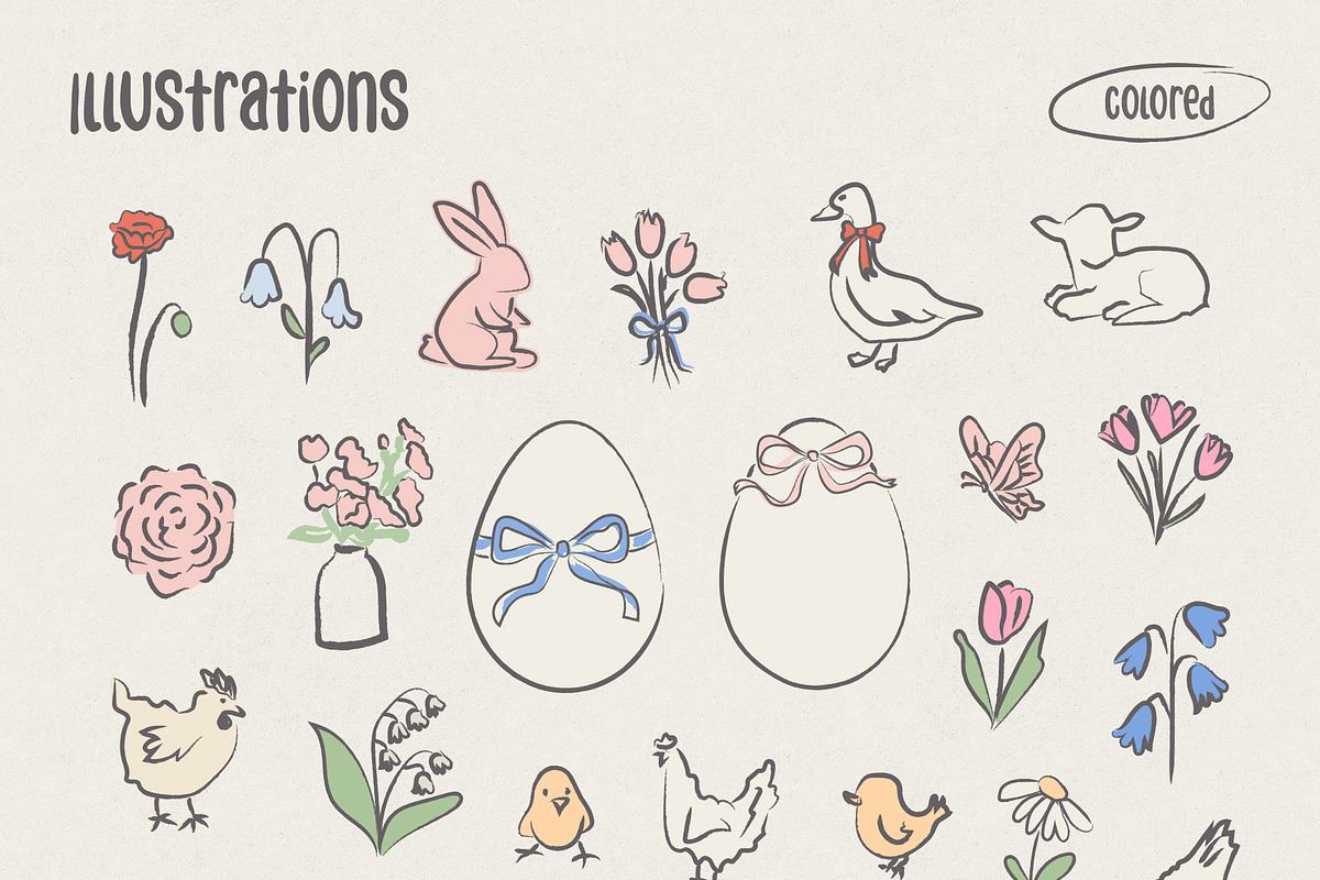 Springtime Hand-Drawn Illustrations, a Decorative Illustration by millering (Photo 4 of 12)