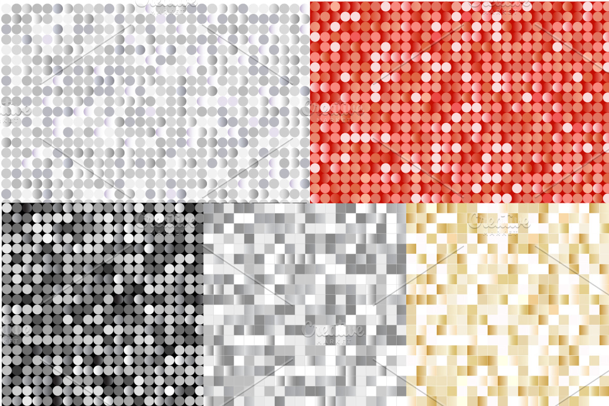 Seamless sequins backgrounds, a Pattern Graphic by Olga Proz (Photo 3 of 3)