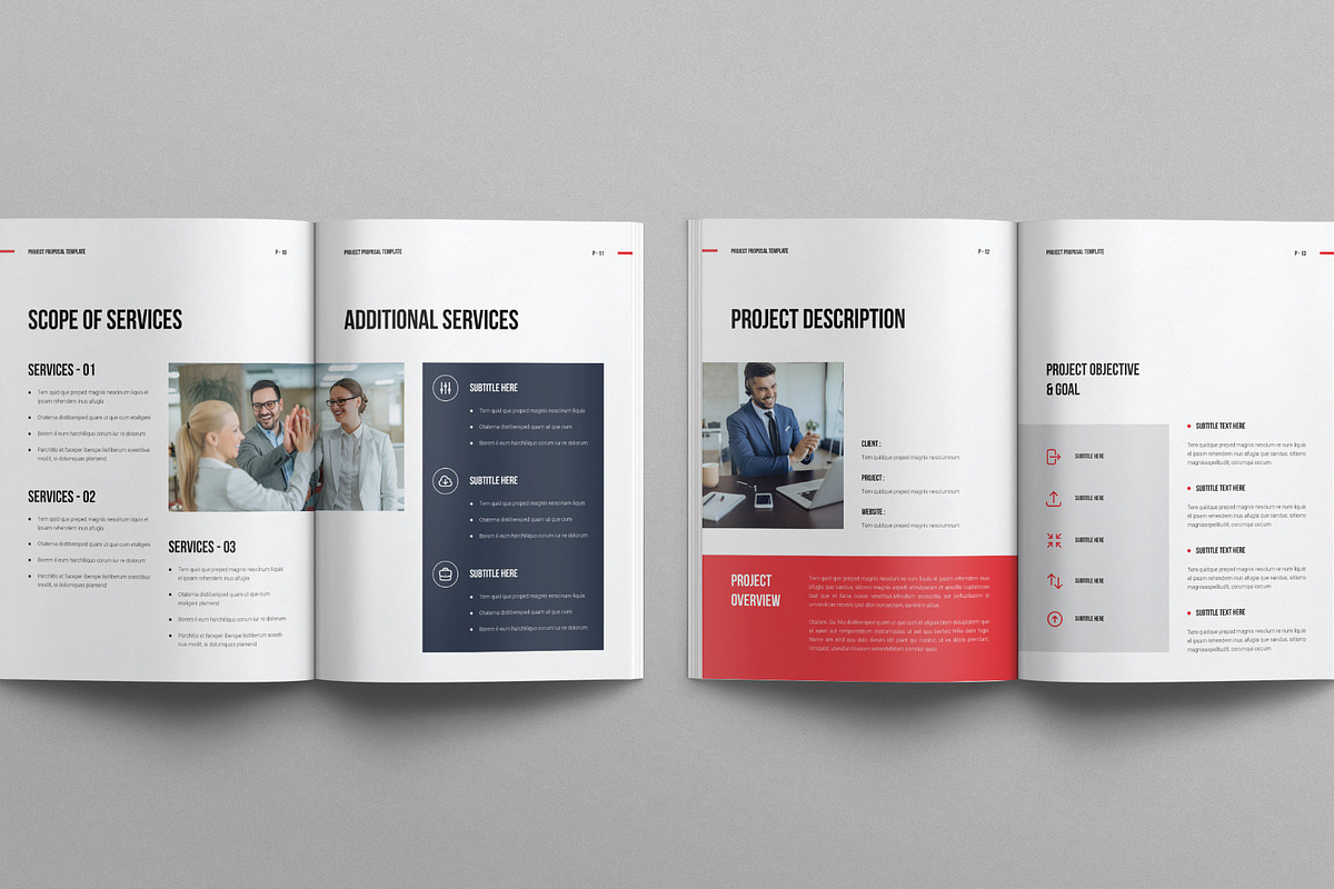 Project Proposal Template, a Brochure Template by E-Type
