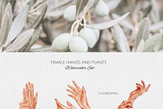 Female Hands and Plants Watercolor, a Person Illustration by Yakovleva Margarita (Thumbnail 2 of 9)