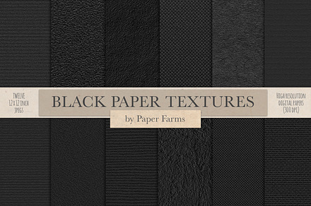 Black Paper Textures, a Texture Graphic by Paper Farms