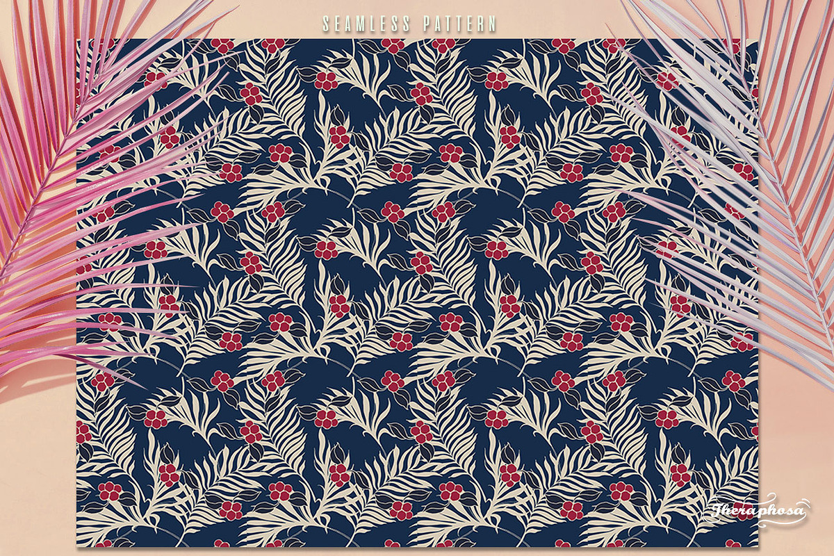 12JPG/EPS Tropical floral pattern, a Pattern Graphic by Theraphosath (Photo 23 of 25)