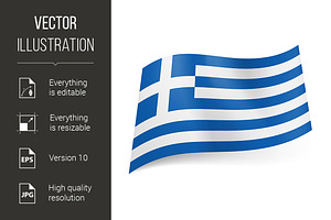 State Flag Of Greece.