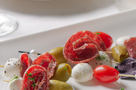 Festive table with white tablecloth, a Food & Drink Photo by nafood
