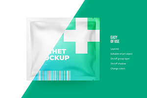 Sachet Mockup 140x120mm