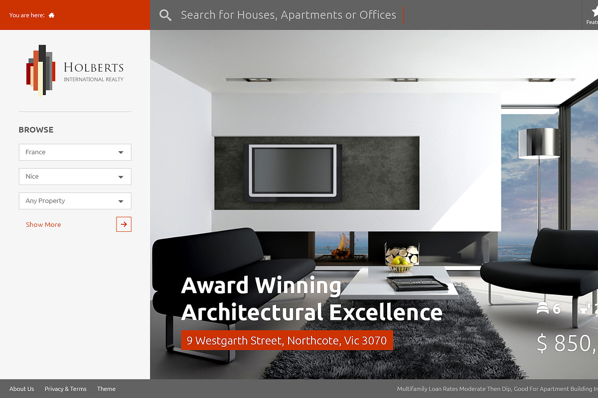 Holbert's - Real Estate Concept PSD, a Websites & App Template by ColorByt (Photo 2 of 5)