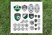 Soccer emblem design elements, an Education Illustration by 1baranov (Thumbnail 1 of 3)