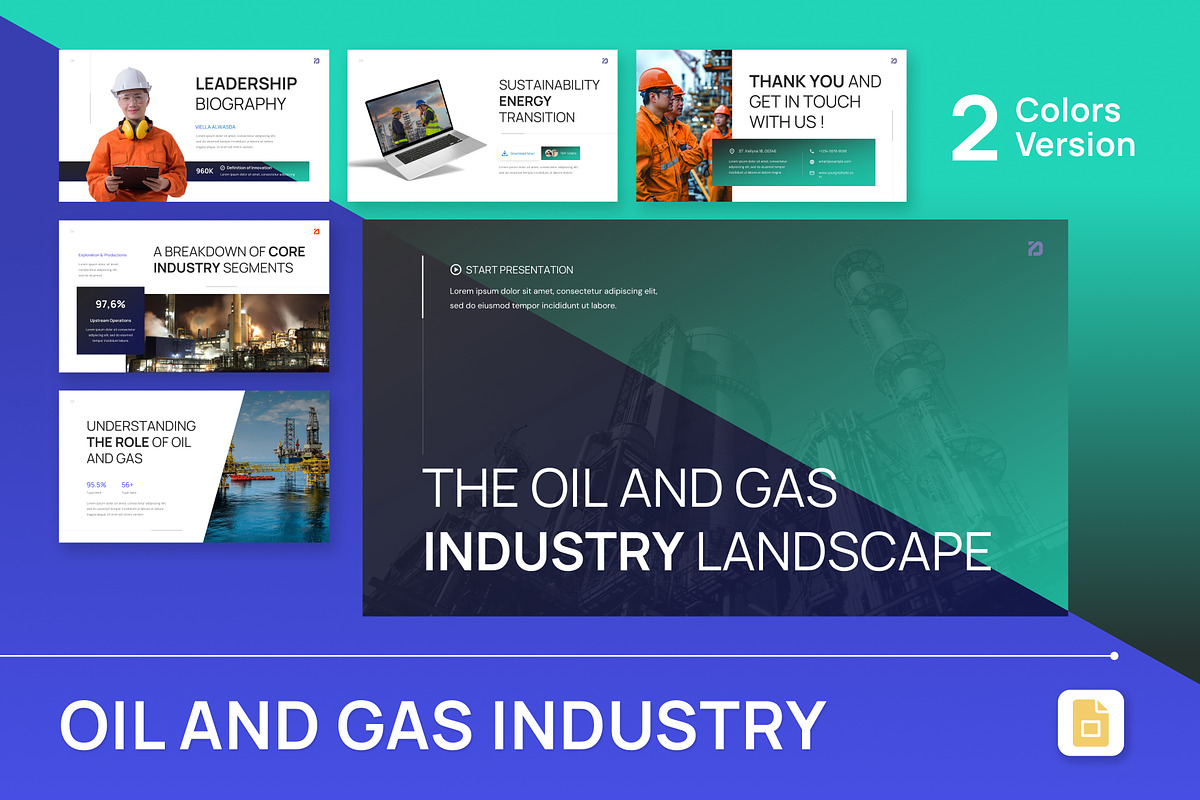 Oil and Gas Industry Google Slides, a Presentation Template by Antstheme (Photo 1 of 4)