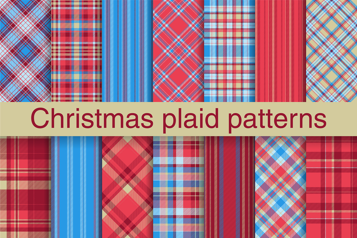 #117 Christmas Checkered Patterns, a Pattern Graphic by Plaid4You (Photo 1 of 11)