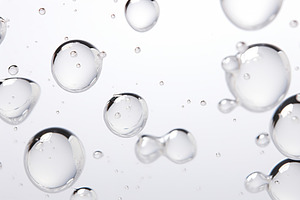 Water drops on white background, a Background Photo by AlyaAnd