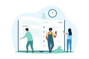 Planner do list business tasks, a Person Illustration by Flashvector