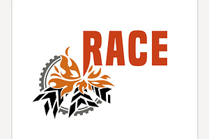 Motorsport brand, event logotype, a Sport Illustration by Anna's Shop