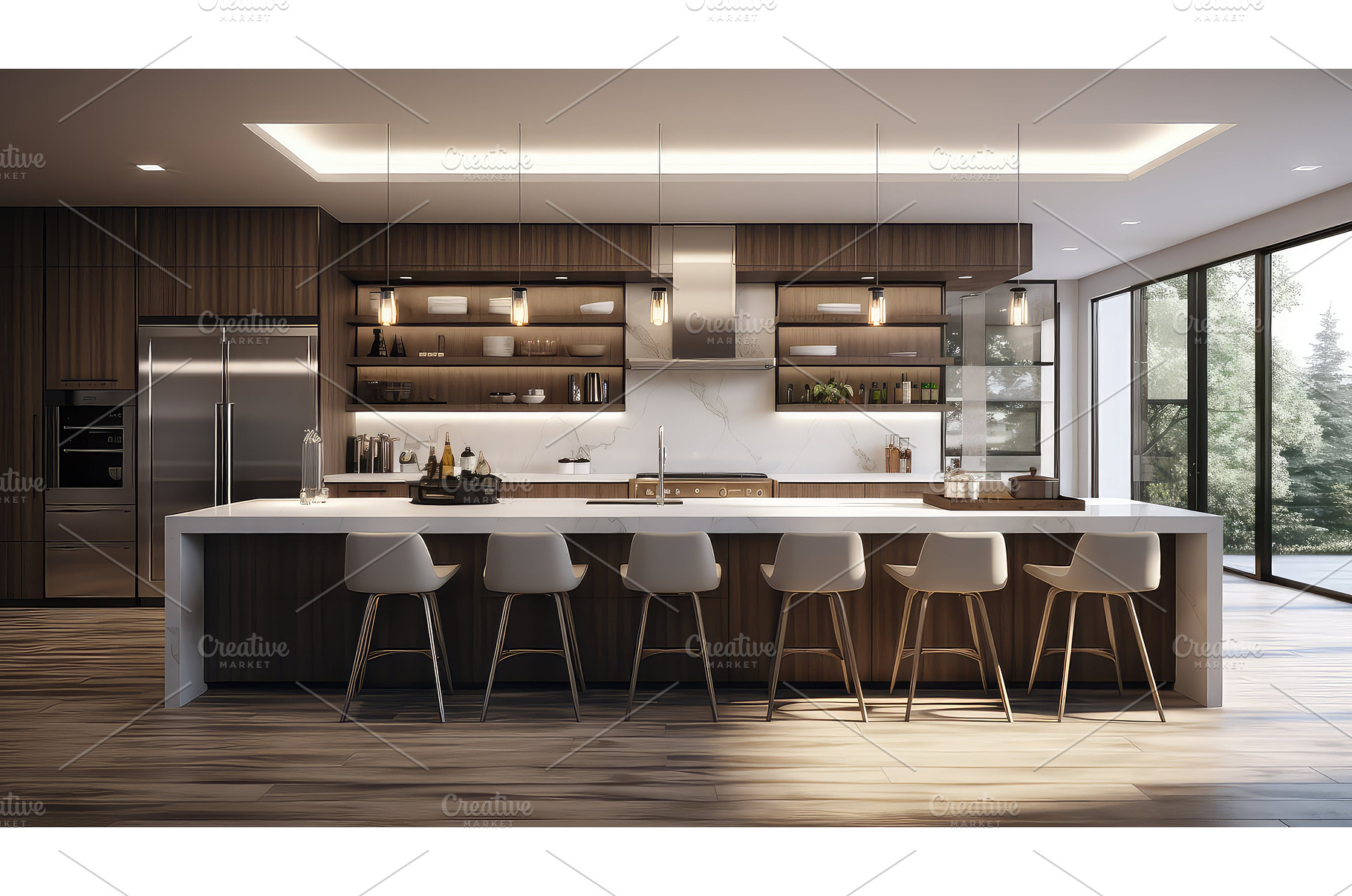 chic modern home background ai, an Industrial Photo by pikepicture