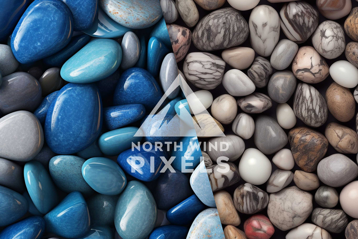 14 Summer Pebbles Digital Papers, a Background Graphic by NorthWindPixels