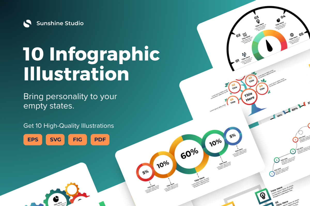 10 Premium Infographic Illustration, a Presentation Template by Suntype | Sunshine Std (Photo 1 of 7)