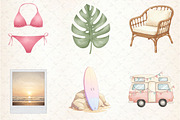 Watercolor Summer Clipart, an Illustration by Libby Wishes (Thumbnail 4 of 8)