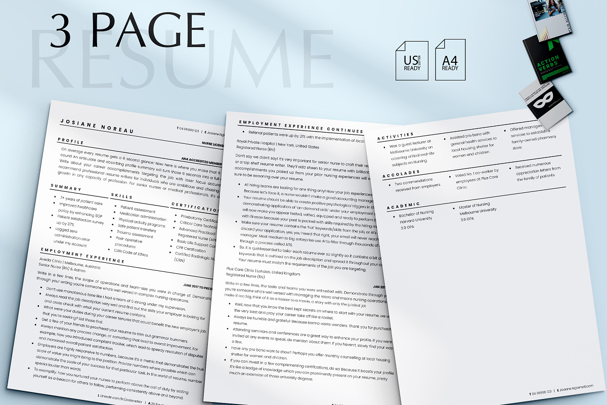 Registered Nurse Resume, RN Resume, a Resume Template by Career Canvas (Photo 2 of 11)