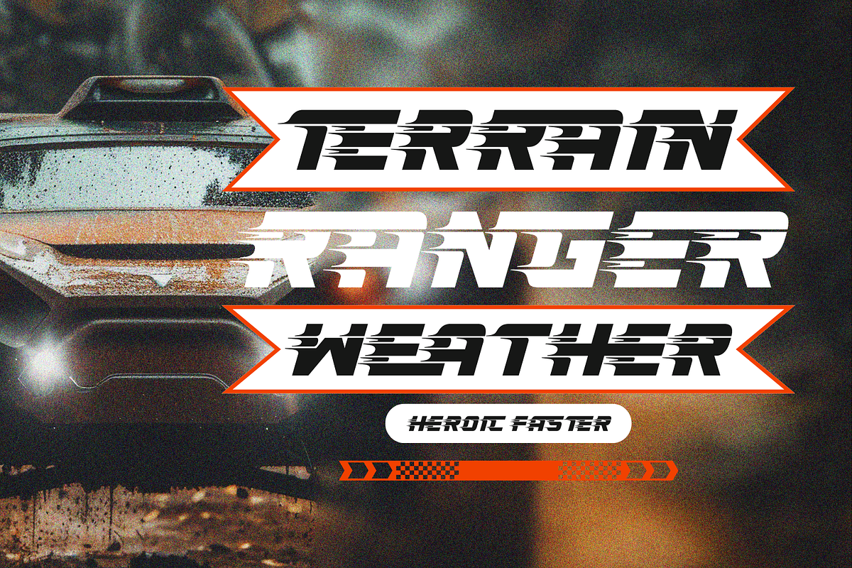 Heroic Faster Font, a Sans Serif Font by 177Studio (Photo 4 of 8)