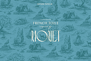 Hand Drawn French Toile, a Pattern Graphic by Neptune Paper Co. (Thumbnail 1 of 3)