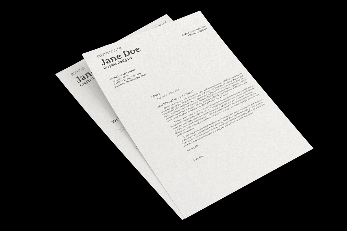 CV/Resume & Cover Letter Template_04, a Resume Template by Akreatipe (Photo 1 of 4)