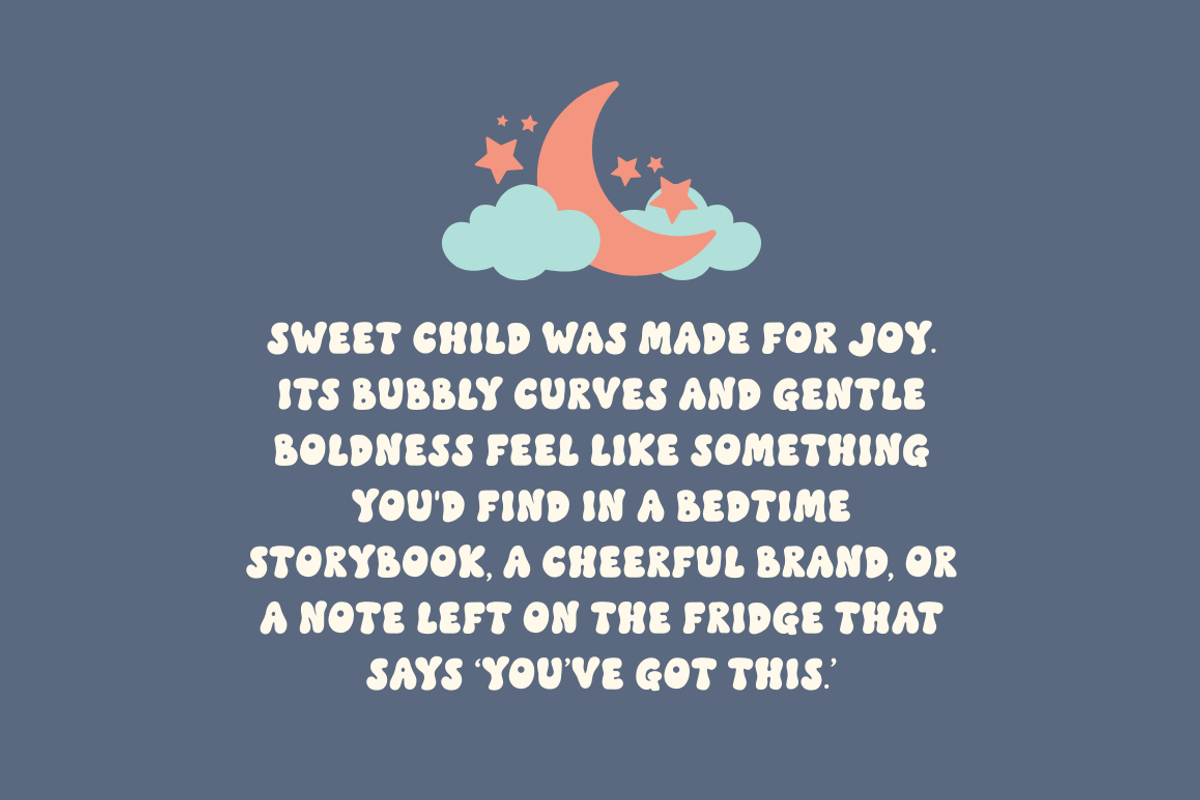 Sweet Child Font, a Sans Serif Font by Cosy Fox (Photo 5 of 7)