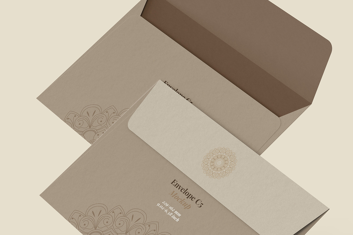 Envelope C5 Mockup - 12 Views, a Packaging Mockup by Illusiongraphic (Photo 25 of 26)