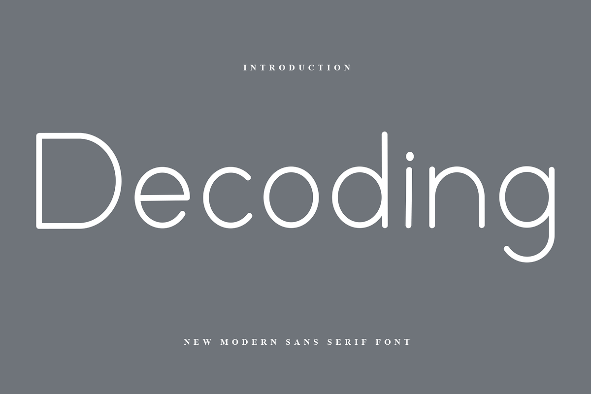 Decoding, a Sans Serif Font by InermediaSTUDIO (Photo 1 of 8)