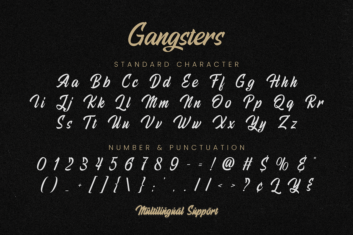 Gangsters – Bold Script Font, a Script Font by Pixesia Studio (Photo 13 of 13)