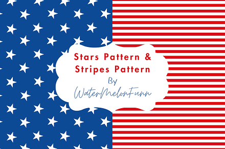 Stars & Stripes Seamless Pattern, a Pattern Graphic by OwlAndFern