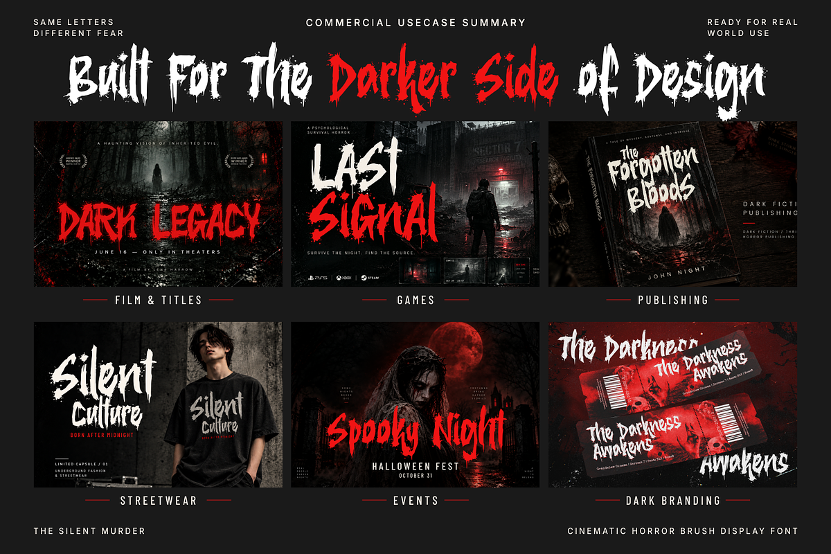 The Silent Murder - Bloody Typeface, a Sans Serif Font by agnyhasyastudio (Photo 15 of 16)