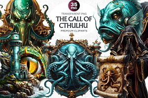 The Call Of Cthulhu Clipart Set