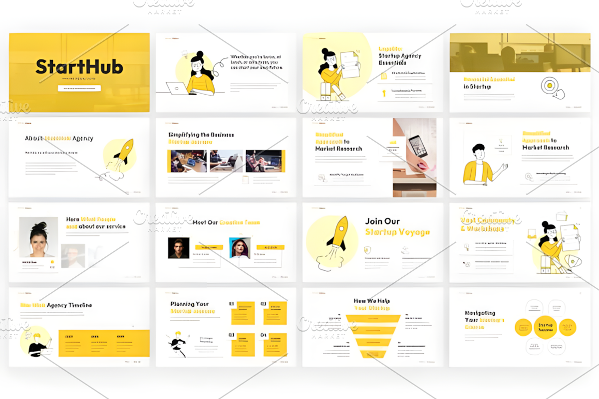 StartHub Agency PowerPoint Template, a Presentation Template by Ink Gallery (Photo 3 of 3)