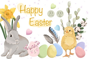 Happy Easter Illustration, a Seasonal Illustration by ArtGiftsStudio