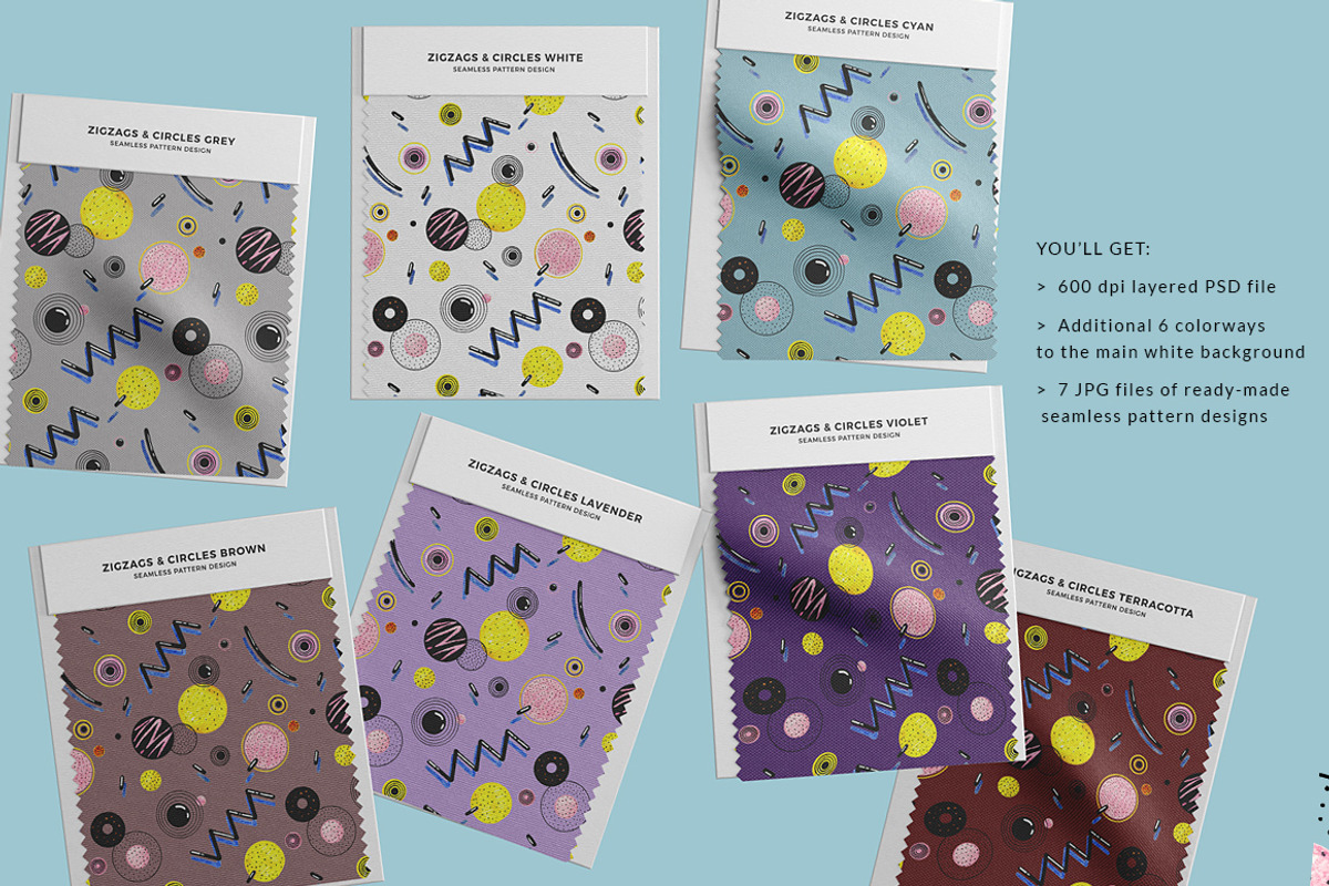 Zigzags & Circles: Seamless pattern, a Pattern Graphic by Volga_Store (Photo 2 of 10)