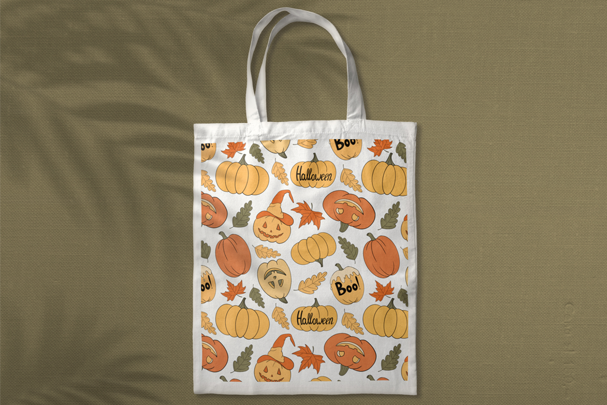 Halloween Seamless Patterns, a Seasonal Illustration by Mari_Caliart (Photo 8 of 15)