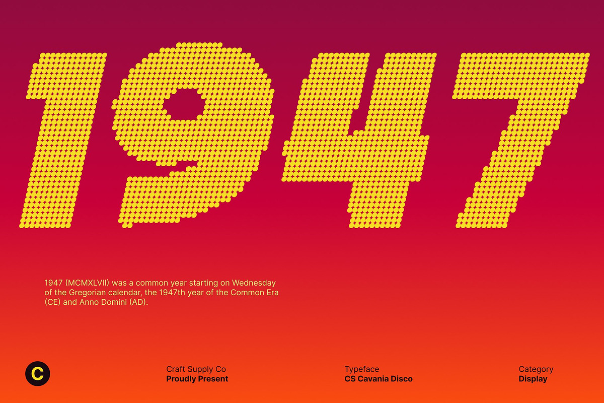 CS Cavania Disco, a Sans Serif Font by Craft Supply Co. (Photo 3 of 8)