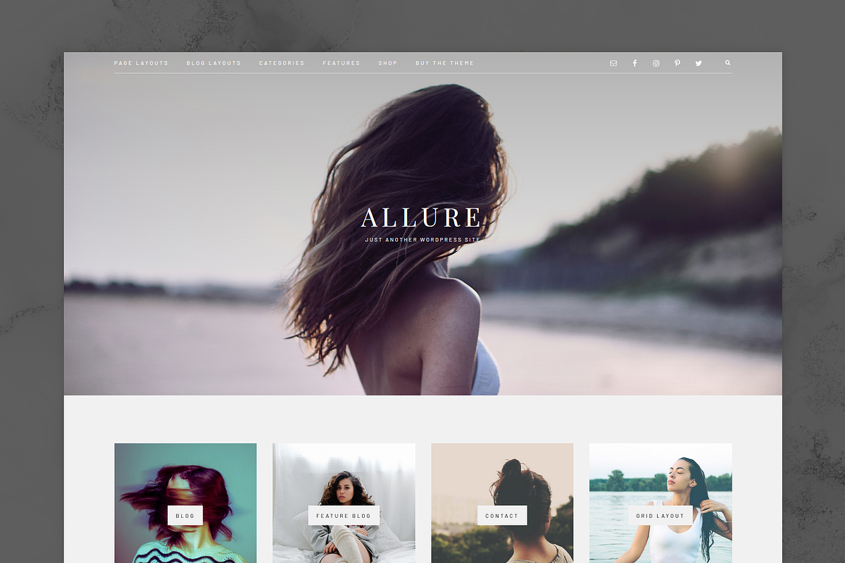 Allure - Feminine Genesis Theme, a WordPress Template by Studio Sirona (Photo 3 of 14)
