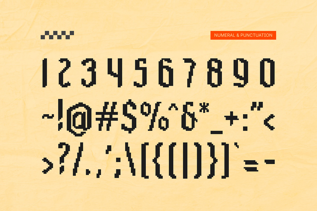 Brexamo - Pixelated Condensed Sans, a Sans Serif Font by Typia Nesia (Photo 3 of 16)