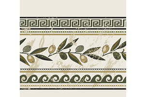 Seamless pattern with olives, an Illustration by Toltemara