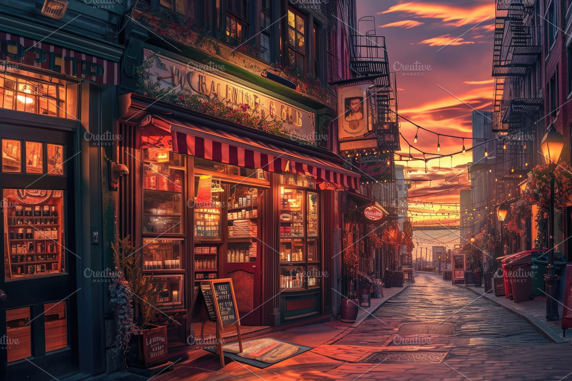 Painting of a City Street at Sunset, a Photo by Iftikhar Alam