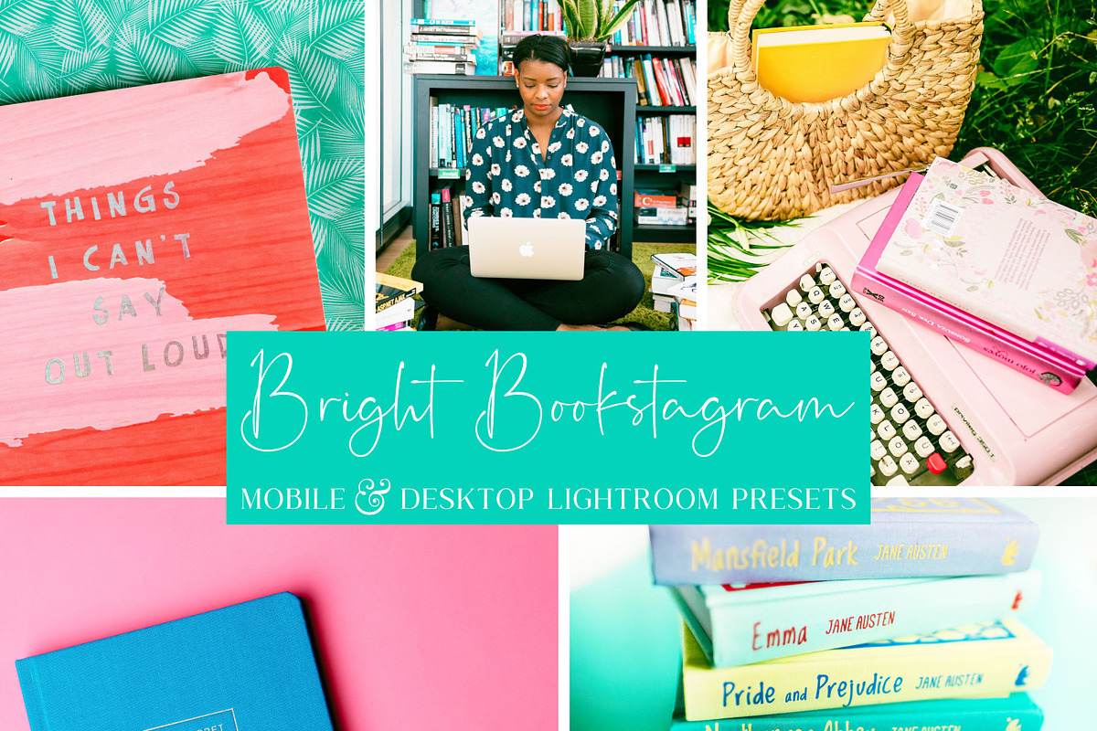 BRIGHT BOOKSTAGRAM LIGHTROOM PRESETS, an Action Add-On by Emma Kate Creative (Photo 1 of 10)
