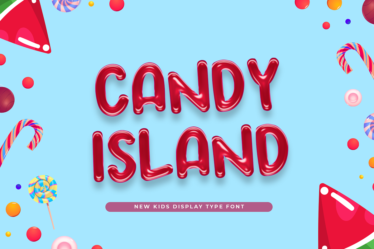 Candy Island New Kids Display Font, a Handwritten Font by RT Studio (Photo 1 of 12)