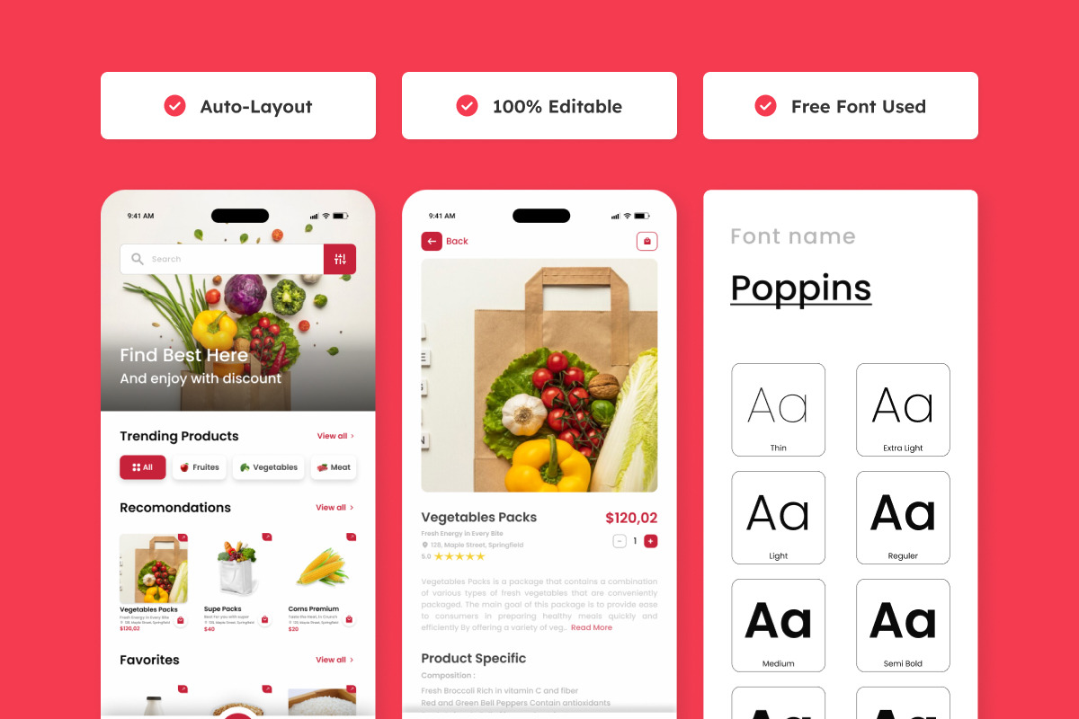 Shopyu - Grocery Mobile App, an App Template by twinstd (Photo 3 of 5)