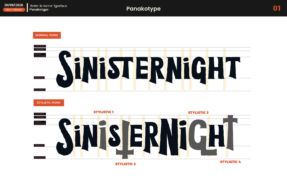 SinisterNight-Halloween Typography, a Blackletter Font by panakota studio (Photo 3 of 10)